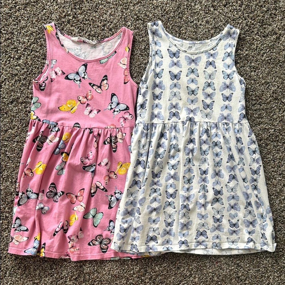 H&M Kids Dresses - Pink and White Butterfly Print
